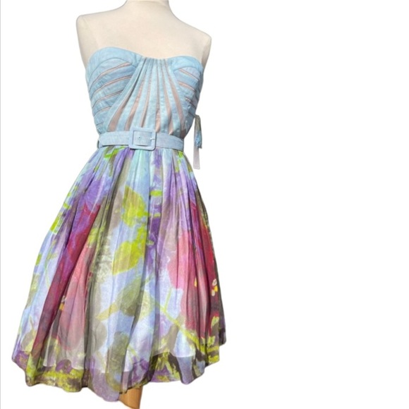 Aidan Mattox Strapless Fit & Flare Party Dress Size 0 - Picture 2 of 10